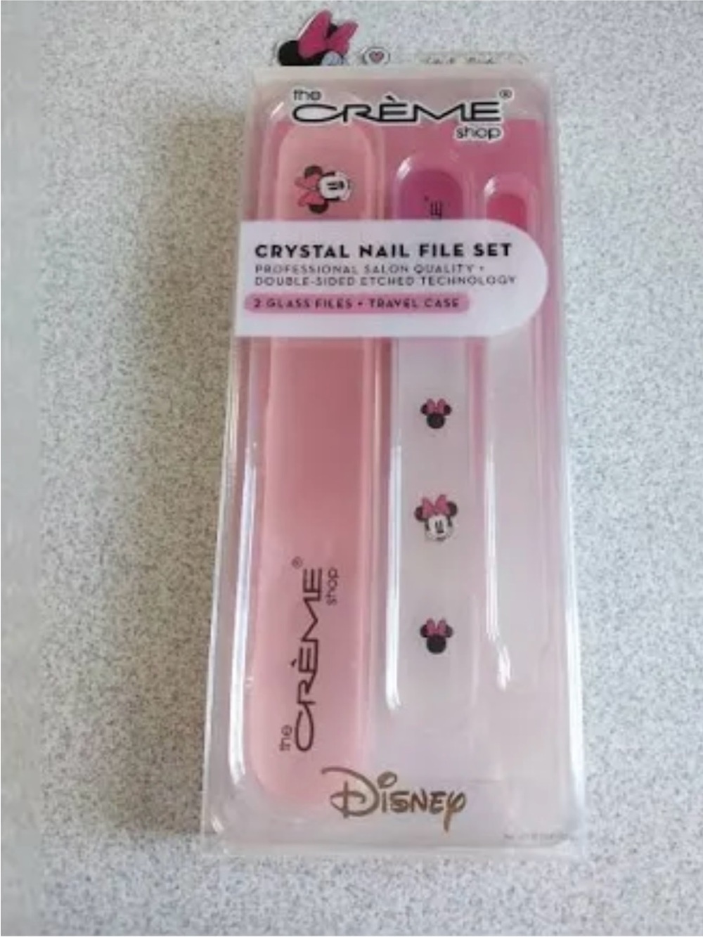 x Disney Pink Crystal Nail File Set - Minnie Mouse